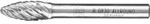 PFERD TOOLS Hartmetall Hochleistungsfr&auml;sstift ALLROUND Flamme B &Oslash; 08x20mm Schaft-&Oslash;