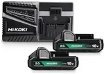 HiKOKI Set 2x 18V Akkupack BSL1820M (2 Ah) und 18V Ladeger&auml;t UC18YFSL
