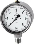 Riegler Manometer, CrNi-Stahl, Sicherh., G 1/4 radial unten, 0-100,0 bar, &Oslash; 63