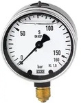 Riegler Glyzerinmanometer, Metallgeh&auml;use, G 1/4 unten, 0 - 60,0 bar, &Oslash; 63
