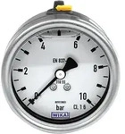 Riegler Glyzerinmanometer, CrNi-Stahl, G 1/2 exzentrisch, 0 - 16,0 bar, &Oslash; 100