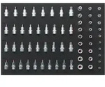 VIGOR Steckschl&uuml;sseleinsatz Satz, 1/4 (6,3 mm) Vierkant hohl, 3/8 (10 mm) Vierkant