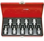 KS Tools 1/2 Bit-Stecknuss-Satz, 9-tlg, TB20-TB60 mit Stirnlochbohrung