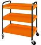 Bahco Rollwagen mit 3 Einlageb&ouml;den, orange
