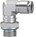 Riegler L-Steckverschraubung, drehbar, G 1/4 a., Schlauch-&Oslash; 6, ES 1.4404