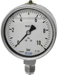 Riegler Glyzerinmanometer, CrNi-Stahl, E-Skala, G 1/4 unten, 0-100,0 bar, &Oslash; 63