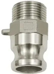 Riegler Kamlok-Schnellkupplungsstecker mit AG, Typ F, ES 1.4401, R 3