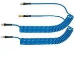 L&uuml;decke Spiralschlauch PU blau, Kupplung u Stecker NW7,2 8x5mm 3m