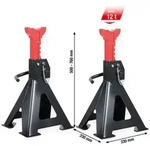KS Tools performance Stahl-Unterstellbock mit Schnellverstellung, 12000 kg, paarweise
