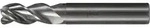 PFERD TOOLS VHM-Fr&auml;ser &Oslash;10mm, 3 Schneiden, 2xDC, Radius 1mm, unbeschichtet, Schaft