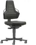 Bimos Arbeitsstuhl Nexxit 2 Griff grau Sitzh&ouml;he 450-600 mm, Stoff schwarz,mit...