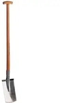 SHW Rex-Edelstahlspaten mit Tritt u. Eschen-T-Stiel