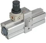 Riegler Doppelkolben-Druckverst&auml;rker (Booster) m. Regler,G1/8, Kolben-&Oslash;40