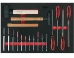 KS Tools Feilen-, Mei&szlig;el- und Hammer-Satz, 18-tlg. in 1/1 Systemeinlage
