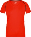 James & Nicholson Funktions-Shirt Damen JN495 Gr. S bright-orange/black