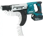 Makita Akku-Magazinschrauber 18V, 45-75 mm, 2x Akku, Ladeger&auml;t, Zubeh&ouml;r,