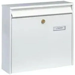 Burg-W&auml;chter Briefkasten, Potsdam 877 W, Stahl, Aufputz, wei&szlig; verzinkt