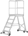 Hymer Podesttreppe fahrbar, einseitig begehbar, 4 Stufen, Standh&ouml;he 0,97 m