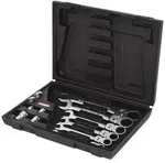 KS Tools GEARplus Gelenk-Ratschenringmaulschl&uuml;ssel-Satz, 12-tlg.feststellbar mit