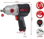 KS Tools 1/2 MONSTER Hochleistungs-Druckluft-Schlagschrauber, 1690 Nm