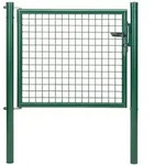 ALBERTS Wellengitter-Einzeltor, zinkp.gr&uuml;n Kst.b., B Mitte-Mitte Pf.1000mm, H750mm