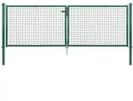 ALBERTS Wellengitter-Doppeltor, zinkp.gr&uuml;n Kst.b., B Mitte-Mitte Pf.2988mm, H1000mm