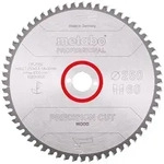 Metabo S&auml;geblatt precision cut wood - professional 250x2,4/1,8x30, Z60, Spanwinkel