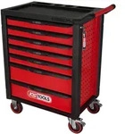 KS Tools RACINGline SCHWARZ/ROT Werkstattwagen mit 7 Schubladen