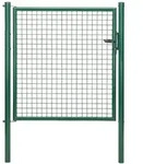 ALBERTS Wellengitter-Einzeltor, zinkp.gr&uuml;n Kst.b., B Mitte-Mitte Pf.1250mm, H1250mm