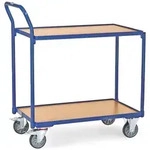 fetra Tischwagen, 2 Holz-Plattformen, Ladefl&auml;che 850 x 500 mm, Tragkraft 300 kg