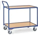 fetra Tischwagen, 2 Holz-Plattformen, Ladefl&auml;che 1000 x 600 mm, Tragkraft 300 kg