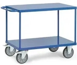 fetra Tischwagen, 2 Stahlblech-Plattformen b&uuml;ndig, Ladefl&auml;che 1000 x 700 mm