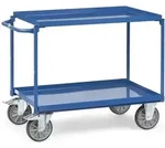 fetra Tischwagen, 2 Stahlblechwannen, Ladefl&auml;che 1000 x 700 mm, Schiebegriff