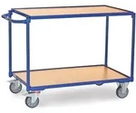 fetra Tischwagen, 2 Holz-Plattformen, Ladefl&auml;che 1000 x 600 mm, Schiebegriff