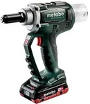 Metabo Akku-Blindnietpistole NP 18 LTX BL 5.0, metaBOX 145 L, 18V 2x4Ah LiHD + ASC 55