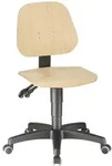 Bimos Arbeitsstuhl 9653-3000 Unitec 2 Sitzh&ouml;he 440-620 mm mit Rollen, Holz