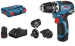 Bosch Akku-Bohrschrauber GSR 12V-35 FC, incl. 2x Akku GBA 3 Ah, Schnellladeger&auml;t, 4x