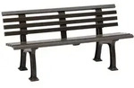 Gartenbank SYLT 3-Sitzer L&auml;nge 1500 mm, braun