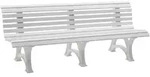 Gartenbank BORKUM 4-Sitzer L&auml;nge 2000 mm, wei&szlig;