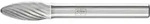 PFERD TOOLS Hartmetall Fr&auml;sstift Flamme B &Oslash; 08x20mm Schaft-&Oslash; 6 mm Z3 universal