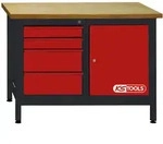 KS Tools Werkbank mit 4 Schubladen und 1 T&uuml;r, H840xB1200xT600 mm