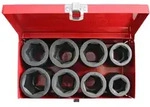 KS Tools 1 Sechskant-Kraft-Stecknuss-Satz, lang, 8-tlg