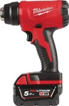 Milwaukee Akku-Hei&szlig;luftgebl&auml;se M18 BHG-502C, incl. 2x Akku 5 Ah, Ladeger&auml;t, 2x