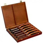 Bahco Stechbeitelsatz mit gummiertem Griff 6-26 mm - 6-tlg./Holzkiste