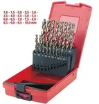 KS Tools HSS-G Co 5 Spiralbohrer-Satz, Kunststoffkassette 19-tlg. 1-10 mm