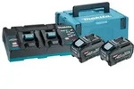 Makita Power Source-Kit 40V max., XGT, 2 Akkus BL4050F 5,0 Ah, Doppelladeger&auml;t,