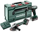 Metabo Akku Combo Set 2.4.3 18 V, BS 18 + W 18 L 9-125, metaBOX 165 L