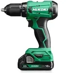 HiKOKI Akku-Bohrschrauber 18 V, 50 Nm, incl. 2x Akku 2 Ah, Ladeger&auml;t, Zubeh&ouml;r,