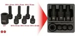 KS Tools 1/2 Spezial-Kraft-Bit-Stecknuss-Satz Vielzahn, 7-tlg. M14-M18