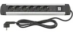 Fortis Steckdosenleiste 6-fach H05VV-F3G1,5 1,6m Aluminium